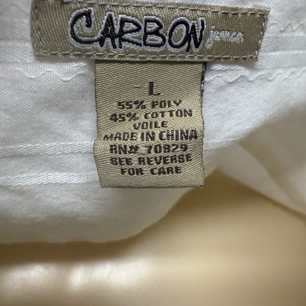 Carbon Men's Classic White Button-Down Shirt - Picture 4 of 4